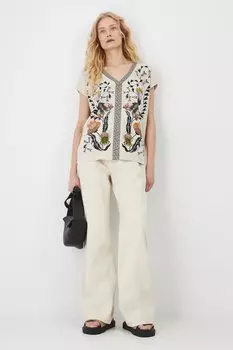 Хлопковая футболка Medicine, бежевый