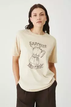 Хлопковая футболка Medicine, бежевый