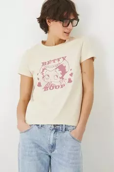 Хлопковая футболка Medicine, бежевый