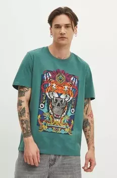 Хлопковая футболка Medicine, бирюзовый