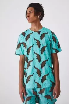 Хлопковая футболка Medicine, бирюзовый