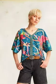 Хлопковая футболка Medicine, бирюзовый