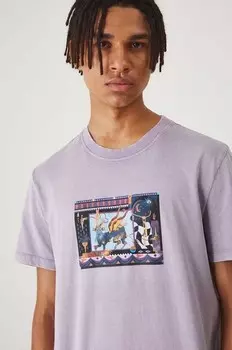 Хлопковая футболка Medicine, фиолетовый