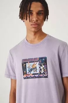 Хлопковая футболка Medicine, фиолетовый