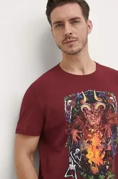 Хлопковая футболка Medicine, гранат