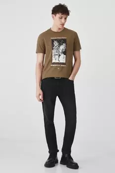 Хлопковая футболка Medicine, коричневый