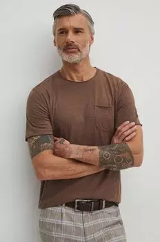 Хлопковая футболка Medicine, коричневый