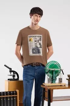 Хлопковая футболка Medicine, коричневый