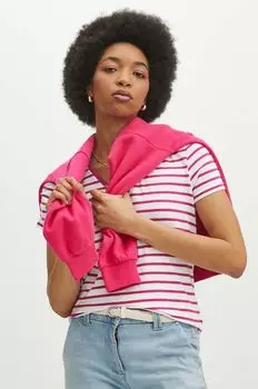 Хлопковая футболка Medicine, розовый