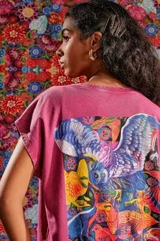 Хлопковая футболка Medicine, розовый