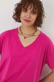 Хлопковая футболка Medicine, розовый