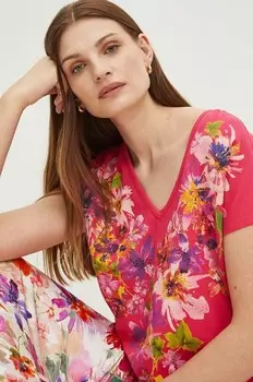 Хлопковая футболка Medicine, розовый