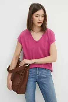 Хлопковая футболка Medicine, розовый