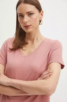 Хлопковая футболка Medicine, розовый