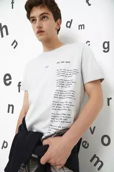 Хлопковая футболка Medicine, серый