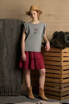 Хлопковая футболка Medicine, серый