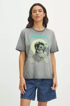 Хлопковая футболка Medicine, серый