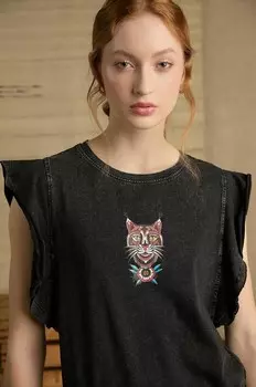 Хлопковая футболка Medicine, серый