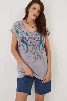 Хлопковая футболка Medicine, серый