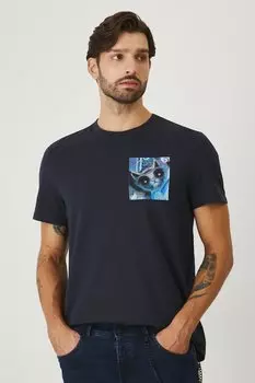 Хлопковая футболка Medicine, темно-синий