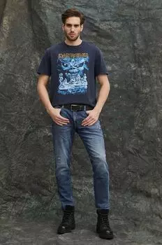 Хлопковая футболка Medicine, темно-синий