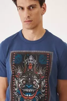 Хлопковая футболка Medicine, темно-синий