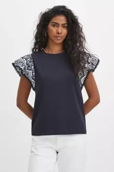 Хлопковая футболка Medicine, темно-синий