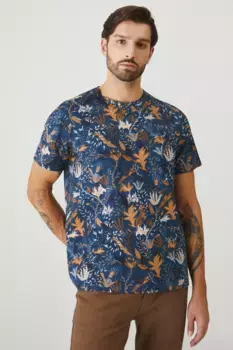 Хлопковая футболка Medicine, темно-синий