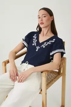 Хлопковая футболка Medicine, темно-синий