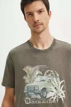 Хлопковая футболка Medicine, зеленый