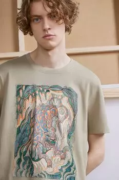 Хлопковая футболка Medicine, зеленый