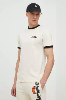 Хлопковая футболка Meduno Ellesse, бежевый