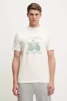 Хлопковая футболка Mellino Ellesse, бежевый