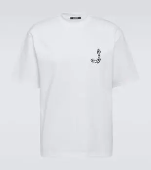 Хлопковая футболка Mer Jacquemus, белый