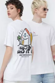 Хлопковая футболка Mi Casa On Vacation, белый