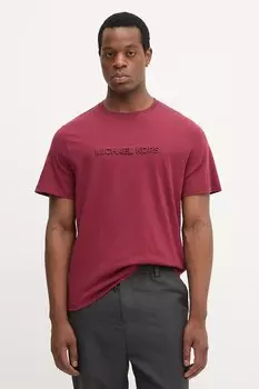 Хлопковая футболка Michael Kors, бордовый