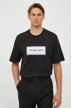 Хлопковая футболка Michael Kors, черный