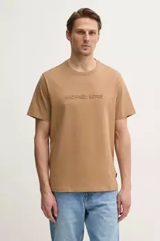 Хлопковая футболка Michael Kors, зеленый