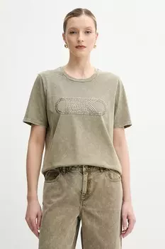 Хлопковая футболка Michael Michael Kors, зеленый