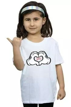 Хлопковая футболка «Микки Маус любит тебя» Disney, белый