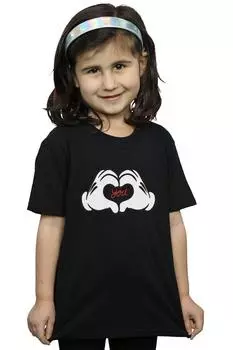 Хлопковая футболка «Микки Маус любит тебя» Disney, черный