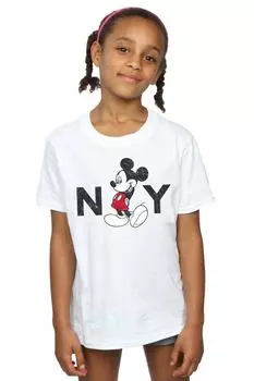 Хлопковая футболка «Микки Маус Нью-Йорк» Disney, белый