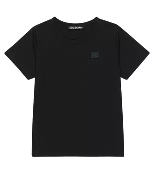 Хлопковая футболка Mini Nash Face Acne Studios, черный