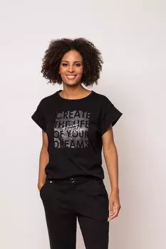 Хлопковая футболка Minoska с принтом Heavy Tools, черный