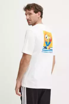 Хлопковая футболка ML SL BOWL T adidas, белый