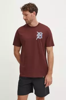 Хлопковая футболка MLB Detroit Tigers 47 Brand, коричневый