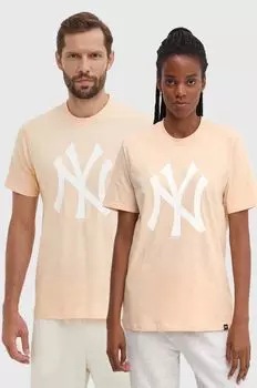 Хлопковая футболка MLB New York Yankees 47 brand, оранжевый