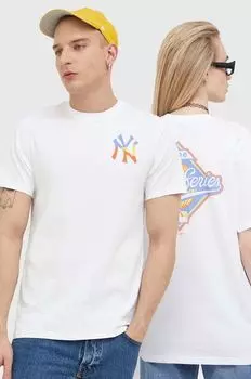 Хлопковая футболка MLB New York Yankees 47brand, белый