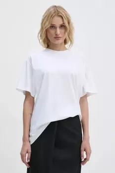 Хлопковая футболка MM6 Maison Margiela, белый