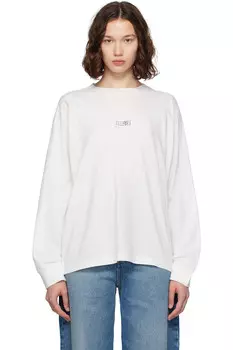 Хлопковая футболка Mm6 Maison Margiela, белый